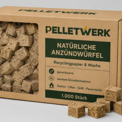 Cubes allume-feu naturels en papier et cire – 1 000 pièces